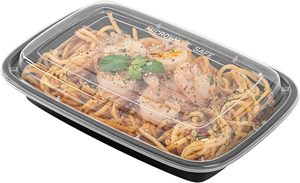 Boîte à lunch bento jetable personnalisable, compatible micro-ondes, en PP, avec couvercle anti-fuite, pour repas à emporter ou préparation de repas - Product Image 2