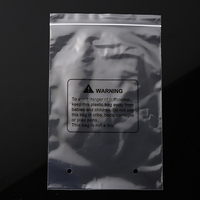Sacs en poly transparents à zip-lock flexibles en PE avec avertissement de suffocation Emballage flexible sécurisé pour les biscuits et l'alimentation en farine