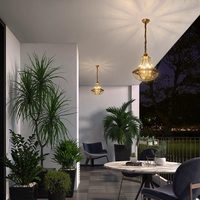Vollkupfer Außen-Pendelleuchte Wasserdichte LED-Deckenleuchte für Flur, Wintergarten und Eingang Chinesisches Originalprodukt