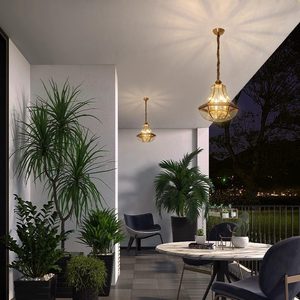 Lámpara Colgante de Cobre para Exteriores, Impermeable, para Pasillo, Terraza, Entrada, Luz LED de Techo, Producto de Origen Chino - Product Image 3