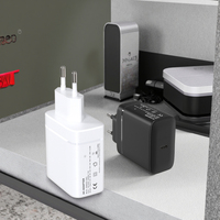 Chargeur rapide USB Type-C GaN 65W PD Shenzhen Lvxiangyuan, prise EU, CE RoHS ERP REACH, adaptateur secteur OVP, respectueux de l'environnement