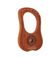 China Wholesale Musical Instrument High Quality Musical Instrument 10 Strings Solid Mahogany Lyre Harp Accept Customization