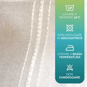 Semi-Transparent Indoor Curtain 140x280cm White with Metal Eyelets - Product Image 3