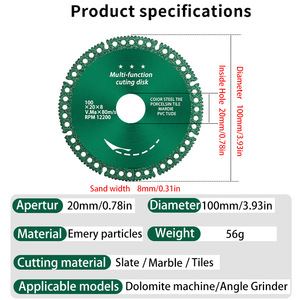 Guest Quality Multi-Function Cutting Disk 100mm For Tile Steel Stone Ceramic Industrial Grade - Product Image 5