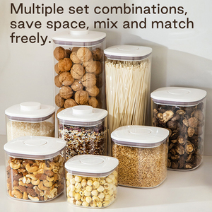 Anya kín Bếp Đựng thức ăn tổ chức khô hạt nhựa ngũ cốc cà phê đậu Jar đẩy Pop Up thực phẩm lưu trữ <span class=keywords><strong>container</strong></span> Canister hộp - Product Image 4
