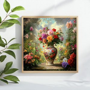 Belle fleur 40X40CM/15.74 pouces <span class=keywords><strong>Kit</strong></span> de point de croix bricolage 11CT/14CT broderie passe-temps suspendu <span class=keywords><strong>peinture</strong></span> <span class=keywords><strong>Kit</strong></span> brodé - Product Image 3