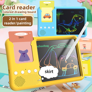 Mới hiển thị đầy màu sắc Doodle bằng văn bản Máy Tính Bảng Memo nói chuyện THẺ FLASH học tập đồ chơi LCD Pad vẽ kỹ thuật số ma thuật Kid - Product Image 2