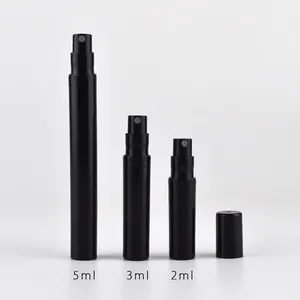 Small Portable Parfum 2ml 3ml 5ml Black Plastic Spray Perfume Bottle Cosmetic Empty Perfume Atomizer Bottles