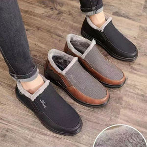 <span class=keywords><strong>Scarpe</strong></span> in Cotone da Uomo con Calore e Fodera in Pile, Suola Morbida e Stivali in Cotone Ispessiti <span class=keywords><strong>per</strong></span> Anziani, Ideali <span class=keywords><strong>per</strong></span> Camminare con Agilità - Product Image 1