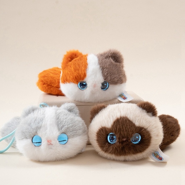 Custom OEM ODM AI Cat Plush Keychain, Interactive Talking Robot Cat Stuffed Animal Bag Charm
