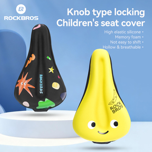 Housse de selle de vélo ROCKBROS pour enfants, élégante et mignonne, avec bouton, housse de selle de vélo de montagne et de route, accessoires de selle de vélo unisexe - Product Image 1