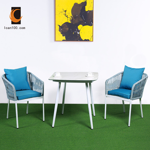 De lujo de <span class=keywords><strong>la</strong></span> moda de ocio nuevo estilo <span class=keywords><strong>Cuerda</strong></span> de vidrio <span class=keywords><strong>restaurante</strong></span> mesas de comedor y sillas para muebles - Product Image 1