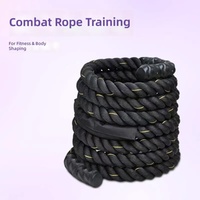 Corde de combat en ABS de 25 mm de diamètre et 9 m de longueur – Équipement de fitness pour le renforcement musculaire, le combat tactique et l'amincissement