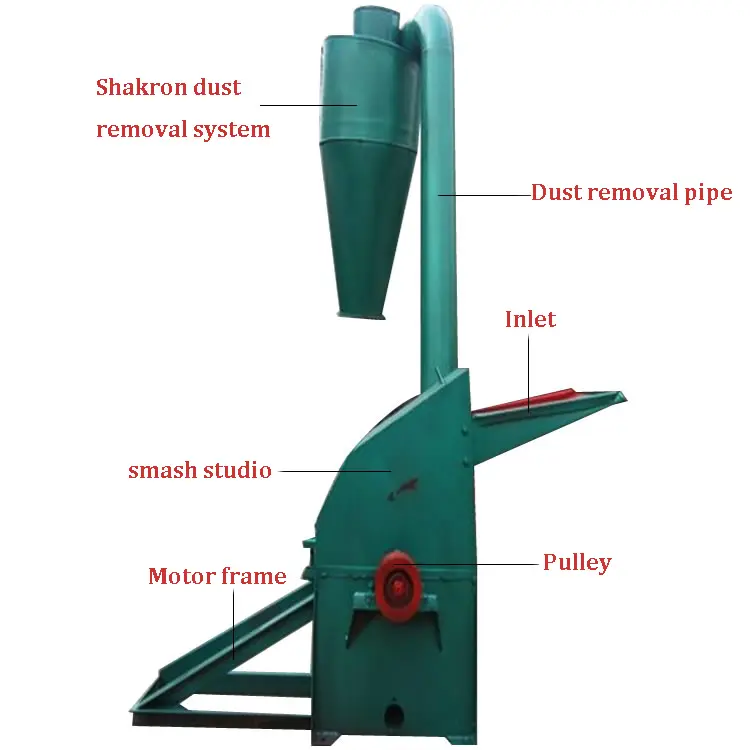 ハンマーミル粉砕機9FQストロークラッシャー穀物用トウモロコシ簡単操作もみ殻粉末製造粉砕機