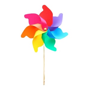 Hochwertige Garten dekoration Durchmesser 80cm große Holzstange Bunte Windmühle Fabrik Direkt Großhandel kann angepasst werden - Product Image 1