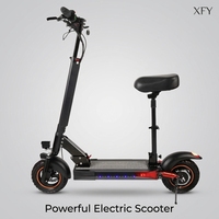XFY Vente en gros de trottinettes électriques NFC de 10 pouces avec siège pour adultes, trottinette pliable, sûre et stable, trottinette électrique