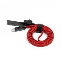 Câble de données 2-en-1 en alliage d'aluminium 1 m Type-C vers Type-C 60W à charge rapide avec support de téléphone coudé pour téléphone portable et batterie externe