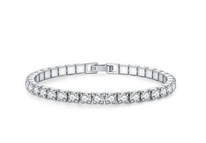 Cadena de tenis y anillo delicado de plata de ley 925 chapada en oro con circonita cúbica, estilo Hip Hop Bling, joyería de regalo - Product Image 6