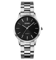 Skmei — montre à quartz de luxe en acier inoxydable pour hommes et femmes, montre-bracelet minimaliste, avec logo personnalisé, tendance, 1694/1695