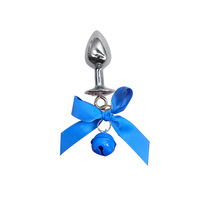 Ensemble de Plugs Anaux en Silicone Écologiques et Imperméables avec Nœud Papillon et Clochette, Unisexe, Décoratifs, Jouet Sexuel SM