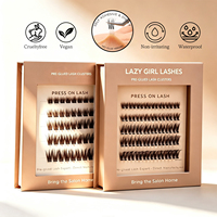 Cils auto-adhésifs DIY à bande courbée avec détails incurvés, effet volumineux, taille personnalisée, vente en gros, marque privée, Europe, Royaume-Uni, France
