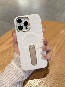 Luxus-Leder-Handy hülle mit <span class=keywords><strong>Origami</strong></span>-Kran muster Drehbarer Metall-Ständer Stoß feste Abdeckung für iPhone 17 16 15 - Product Image 6