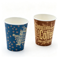 Gobelet en papier kraft compostable écologique à paroi simple, personnalisable avec logo et taille sur mesure pour l'emballage de café chaud
