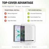 Protector de Pantalla al por Mayor, Instalador sin Polvo, Universal, Paquete de 2, Precio de Fábrica, con Cristal Templado para iPhone Ultra, Instalación Automática