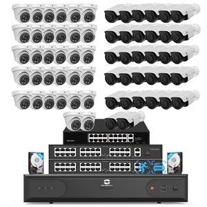 Système de caméra de sécurité CCTV GWSECU 64 canaux, disque dur 16 To, 64x 5MP PoE IP, surveillance commerciale professionnelle, détection de visage humain par IA - Product Image 1