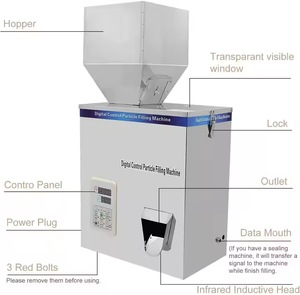 Máquina dosificadora de partículas Exfoliantes corporales de mesa/condimento de grano para hornear <span class=keywords><strong>leche</strong></span> té café maíz Soda polvo pesaje máquina de llenado - Product Image 4