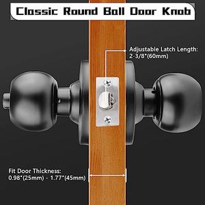 Ensemble de serrures à bouton rond pour entrée résidentielle KY587ET OEM/KAIYING, antivol, finition nickel satiné brossé, <span class=keywords><strong>installation</strong></span> facile, durable, plus sûr - Product Image 4