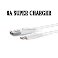 Cable de Datos USB-C de Carga Rápida 6A, 1M, para Teléfono Móvil Tipo-C, Cables de Carga 6A para Android USB-C para XIAOMI, Gran Venta