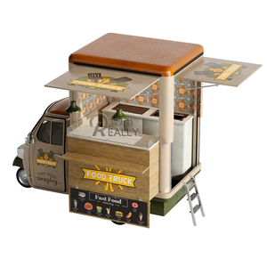 Triciclo de comida de coche eléctrico Retro, carrito de comedor móvil de calle, <span class=keywords><strong>bicicleta</strong></span> de congelador de aperitivos, 3 ruedas - Product Image 4