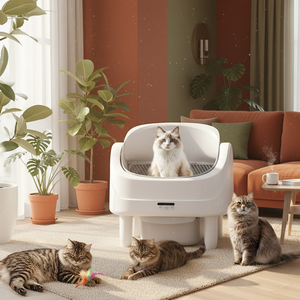 Inodoro automático para gatos de fábrica, robot limpiador de arena para gatos con autolimpieza - Product Image 1