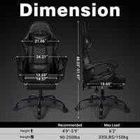 Chaise de jeu robuste et confortable pour ordinateur, inclinable, design racing élégant, pour joueurs adultes