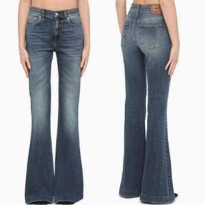 Nouveaux jeans pour femmes, jeans baggy tendance, jeans bleus en coton évasés pour femmes - Product Image 1