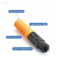 Sensor de Proximidad Capacitivo Integrado a Prueba de Agua, Salida AC NO, Rosca Cilíndrica, Interruptor de Proximidad IP67