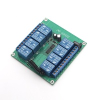 Télécommande sans fil LED, 6 v dc 12v, 8 canaux, interrupteur de sortie relais Radio RF 315/433MHz, Circuit imprimé récepteur