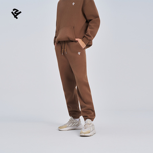 Tute sportive da uomo di alta qualità in pile e felpa con cappuccio con logo personalizzato ricamo tute <span class=keywords><strong>marroni</strong></span> per uomo Set 2 pezzi - Product Image 4