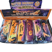 Jouet Squishy en PU en forme de bâton de beurre d'Halloween de 13,5 cm, à rebond lent, doux, anti-stress, très populaire, cadeau idéal pour enfants et adultes