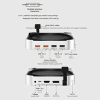 Station d'accueil SUBOSEN pour Mac Mini M6 Modèle EZ18 avec prise en charge USB 3.2 Type-C/DisplayPort et SSD M.2, extension de stockage jusqu'à 8 To