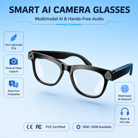 Lunettes Intelligentes Connectées avec Caméra 20MP, Capteur IMX388D, Enregistrement Vidéo pour Vlog et Création de Contenu de Voyage, Résistance à l'Eau IPX4