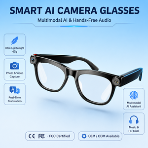 Lunettes Intelligentes Connectées avec Caméra 20MP, Capteur IMX388D, Enregistrement Vidéo pour Vlog et Création de Contenu de Voyage, Résistance à l'Eau IPX4 - Product Image 1