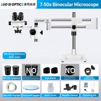 Coin Collecting Binocular Stereo Microscope 7X-50X Zoom for Stamp Appraisal and Fine Electronics Work