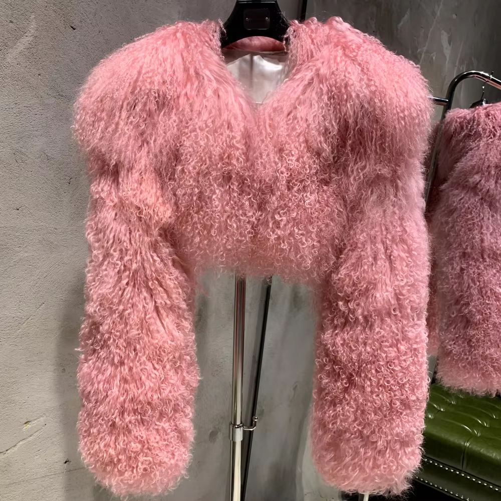Shop High-Quality Curly Lamb Fur Jackets for Winter