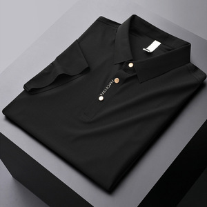 Polo de algodón para hombre recién llegado, Polo estampado para hombre, camiseta de gama alta sin costuras, solapa fina de seda helada, camiseta para hombre - Product Image 4