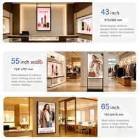 Pantalla de Exhibición para Escaparates, Señalización Digital de Doble Cara para Interiores, para Publicidad en Tiendas, Empresas, Hospitales, Hoteles y Bares