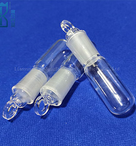 Fiole en verre de quartz <span class=keywords><strong>Schlenk</strong></span> à fond rond à 3 colliers, sans air, de 25 à 2000 ml, haute pureté, pour usage en laboratoire, vente en gros - Product Image 6