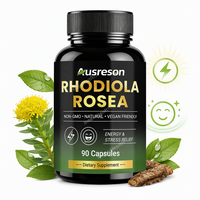 Ausreson OEM – Nouvelles Capsules d'Extrait Naturel de Rhodiola Rosea pour la Santé Cérébrale, Supplément au Ginseng 500mg 1000mg, Capsules de Rhodiola Rosea