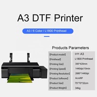 Pour imprimante DTF Epson L1800 A3, transfert direct sur tous les matériaux, vêtements avec film PET, encre DTF, poudre DTF